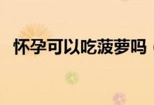 怀孕可以吃菠萝吗（怀孕可不可以吃菠萝）