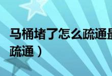 马桶堵了怎么疏通最快的方法（马桶堵了怎么疏通）