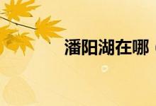 潘阳湖在哪（潘阳湖的介绍）