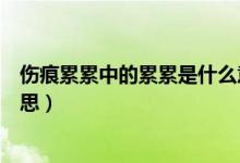 伤痕累累中的累累是什么意思（词语伤痕累累中的累累的意思）