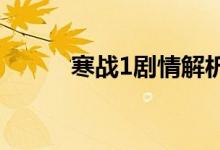 寒战1剧情解析（它讲述了什么）
