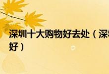 深圳十大购物好去处（深圳购物便宜的地方逛街去哪里比较好）