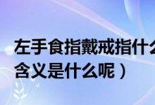 左手食指戴戒指什么意思（左手食指戴戒指的含义是什么呢）