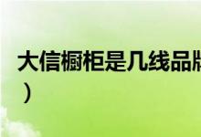 大信橱柜是几线品牌（大信橱柜属于几线品牌）