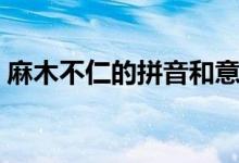 麻木不仁的拼音和意思（麻木不仁怎么造句）