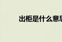 出柜是什么意思呀（出柜的意思）