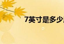7英寸是多少厘米（英寸解释）