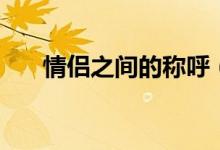 情侣之间的称呼（情侣之间怎么称呼）