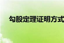 勾股定理证明方式带图（勾股定理证明）
