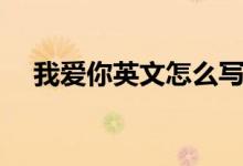 我爱你英文怎么写（我爱你英文如何写）