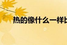 热的像什么一样比喻句（有哪些句子）