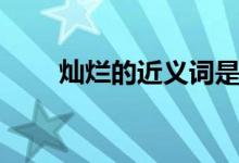 灿烂的近义词是什么（灿烂的意思）