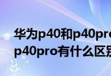 华为p40和p40pro有什么区别（华为p40和p40pro有什么区别详解）