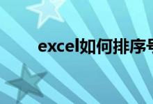 excel如何排序号（excel如何排序）