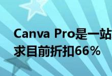 Canva Pro是一站式商店 可满足您的设计需求目前折扣66％