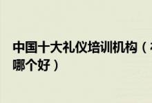 中国十大礼仪培训机构（礼仪培训学校排名礼仪师培训机构哪个好）