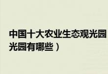 中国十大农业生态观光园（生态休闲观光旅游地盘点生态观光园有哪些）