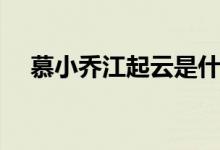 慕小乔江起云是什么小说（你有看过吗）