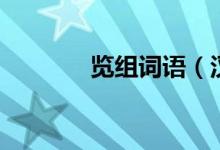 览组词语（汉字览怎么组词）