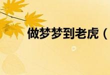 做梦梦到老虎（做梦梦到老虎是啥）