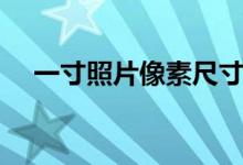 一寸照片像素尺寸（一寸照片多少像素）