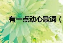 有一点动心歌词（关于有一点动心歌词）