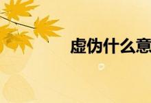 虚伪什么意思（虚伪解释）