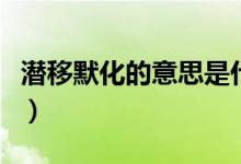 潜移默化的意思是什么（潜移默化是什么意思）