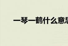 一琴一鹤什么意思（一琴一鹤的意思）