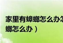 家里有蟑螂怎么办怎样彻底赶走他（家里有蟑螂怎么办）