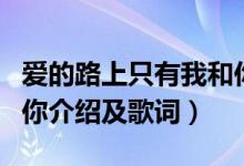 爱的路上只有我和你歌词（爱的路上只有我和你介绍及歌词）