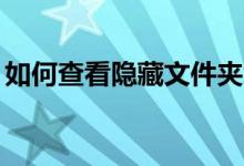 如何查看隐藏文件夹xp（如何查看隐藏文件）