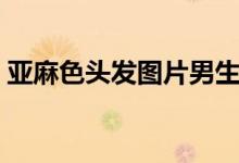 亚麻色头发图片男生短发（亚麻色头发图片）
