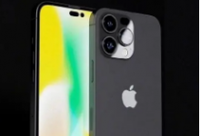 AppleiPhone14Pro高分辨率渲染图显示了四种颜色的最终设计