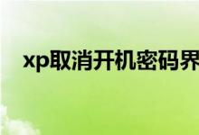 xp取消开机密码界面（xp取消开机密码）