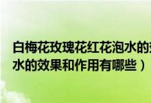 白梅花玫瑰花红花泡水的效果和作用（白梅花玫瑰花红花泡水的效果和作用有哪些）