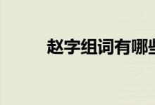 赵字组词有哪些（赵的组词示例）