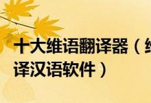 十大维语翻译器（维语翻译中文转换器维语翻译汉语软件）