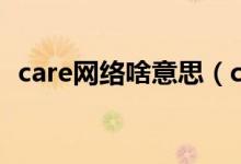 care网络啥意思（care网络啥意思是什么）