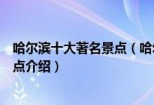 哈尔滨十大著名景点（哈尔滨著名旅游景点哈尔滨有名的景点介绍）