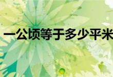 一公顷等于多少平米（一公顷是多少平方米）