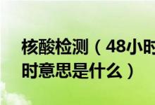 核酸检测（48小时什么意思 核酸检测 48小时意思是什么）