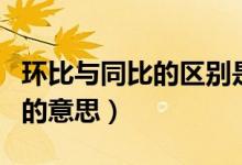 环比与同比的区别是什么（环比与同比的区别的意思）