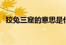 狡兔三窟的意思是什么（狡兔三窟的出处）