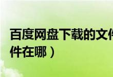 百度网盘下载的文件在哪（百度网盘下载的文件在哪）