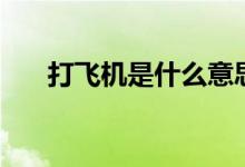 打飞机是什么意思啊（打飞机的含义）