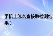 手机上怎么查核酸检测结果北京（手机上怎么查核酸检测结果）