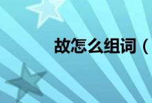 故怎么组词（汉字故怎么组词）