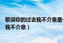 歌词你的过去我不介意是什么歌（哪首歌含有歌词你的过去我不介意）