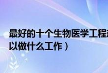 最好的十个生物医学工程就业方向（生物医学工程毕业后可以做什么工作）